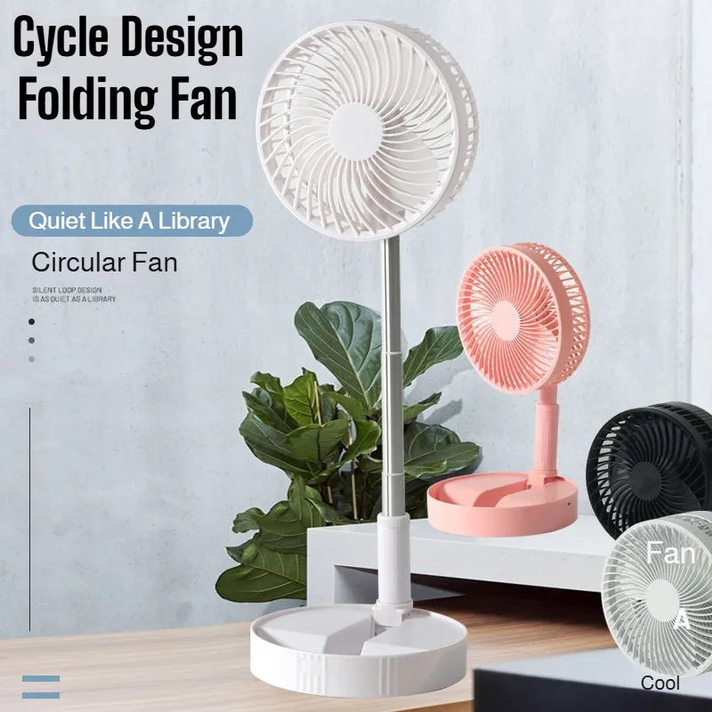 BreezeFold Retractable Desk Fan