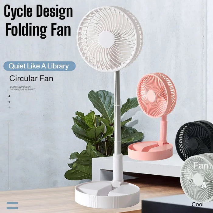 BreezeFold Retractable Desk Fan
